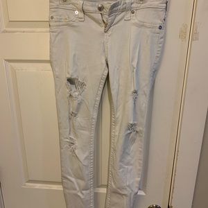 True religion white ripped jeans